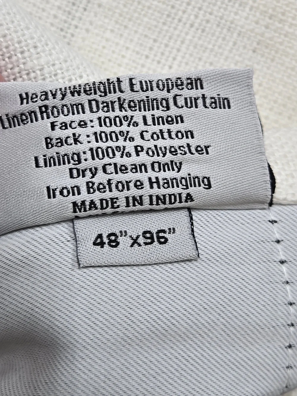 NWT QUINCE Set 2 48x96 Heavyweight European Linen Room Darkening Curtains 9954
